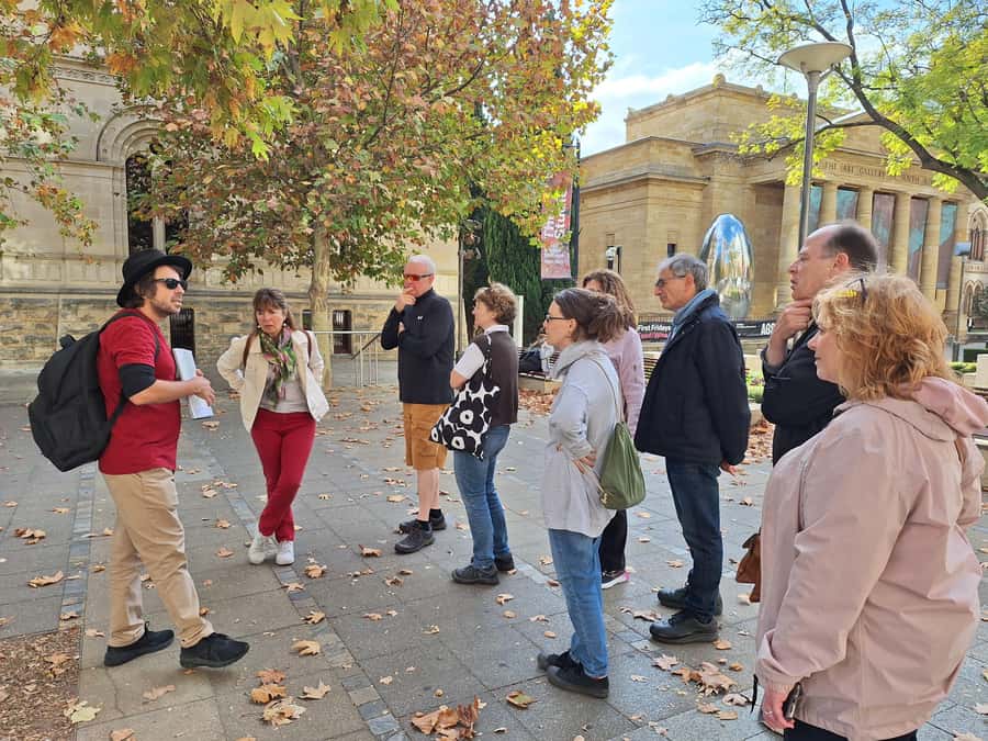 Adelaide: Walking Tour and Popeye River Cruise - Entering Adelaide from the right starting point: Pirie Street to the first stories