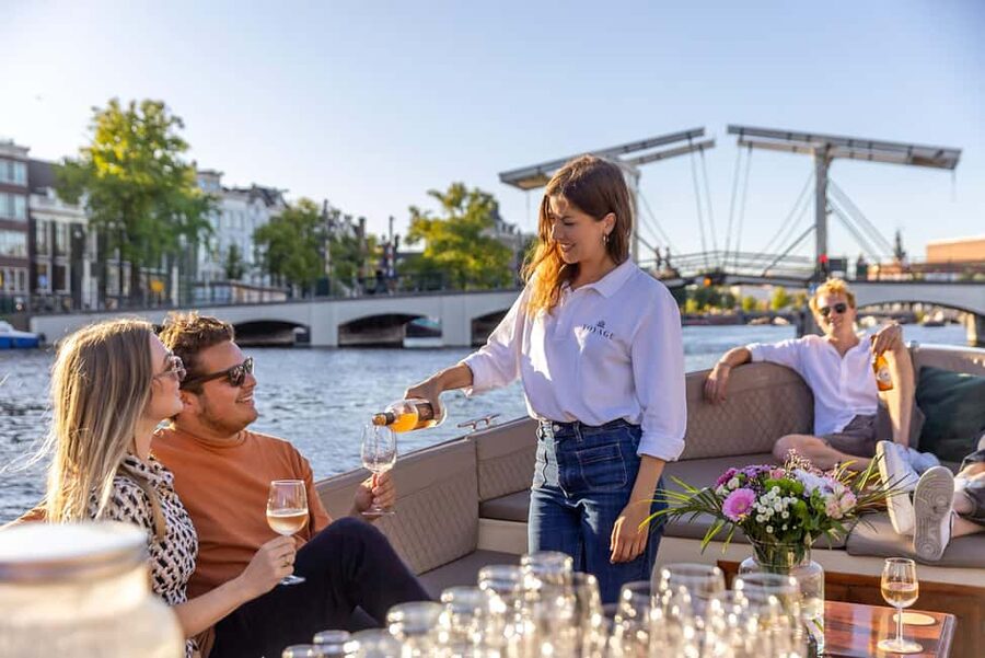 Amsterdam: 2-Hour Luxury Canal Cruise with Snacks & Drinks - The canal belt core: Prinsengracht, Amstel, and the Anne Frank area