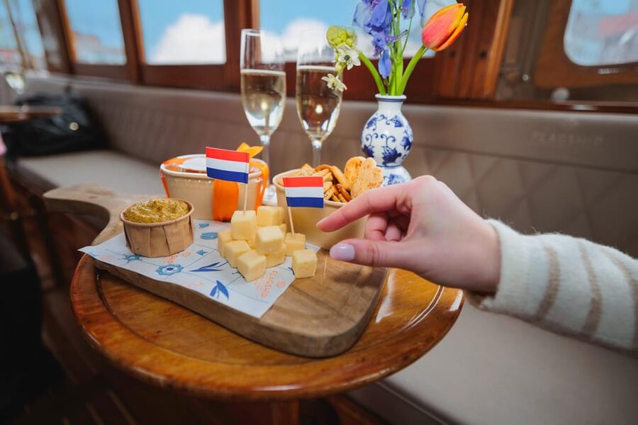 Amsterdam: Canal Cruise with Bubbles & Bites - The Live Guide Makes the Difference: Sofia, Gideon, Tom & Jeff, and More