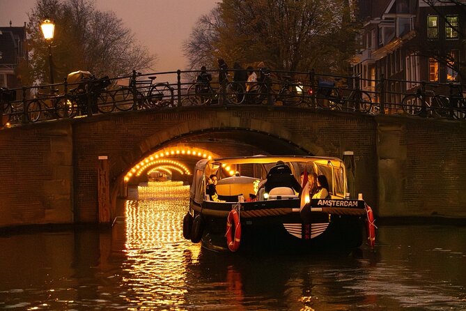 Amsterdam Evening (Sunset) Canal Cruise with optional drinks - One Hour of Amsterdam Stories on the Water