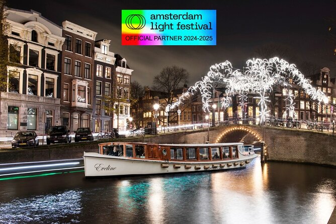 Amsterdam Light Festival: Heated Boat Cruise + Hot Drinks & Bite - The 75-minute festival route: what you’ll actually see