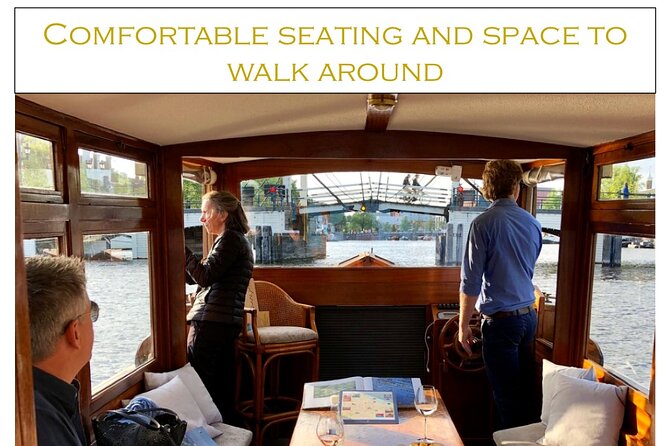 Amsterdam small-group canal cruise in 1920s saloon boat - First Stop: The Best Views and Stories That Put Amsterdam in Context