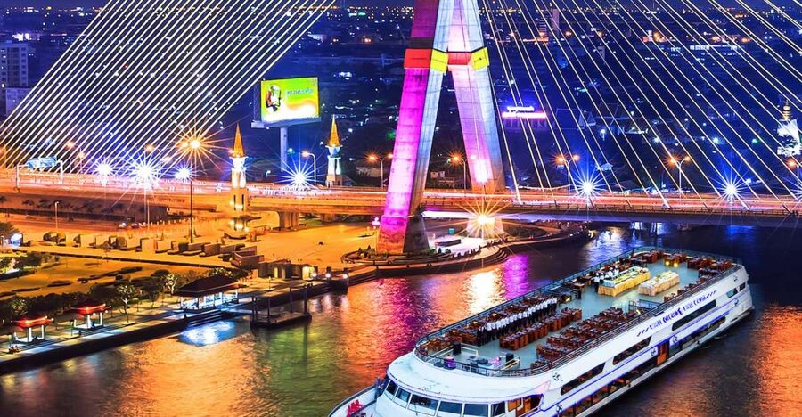 Bangkok: 2-Hour Dinner & Shows on White Orchid River Cruise - Chao Phraya night views: why this works as an easy Bangkok evening