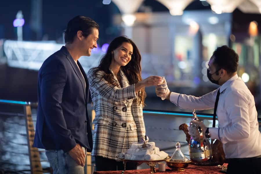 Dubai: Water Canal Cruise and La Perle Show with Dinner - Sheikh Zayed Bridge, Burj Khalifa, and Imagine: the real reason to do it at night