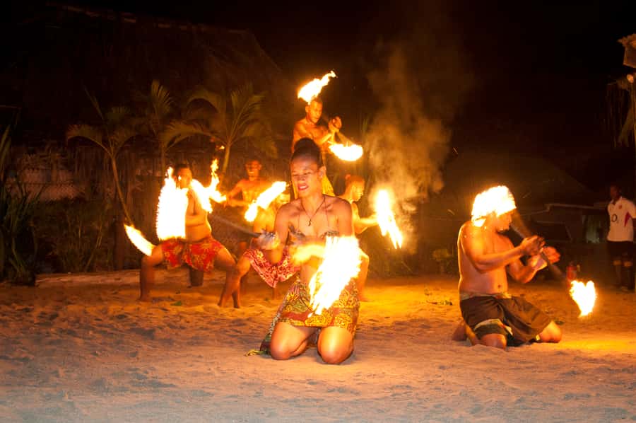 Fiji: Sunset River Cruise & Island Fire Dance Experience - The Main Event: Legends of the Pacific Fire and Knife Dancing