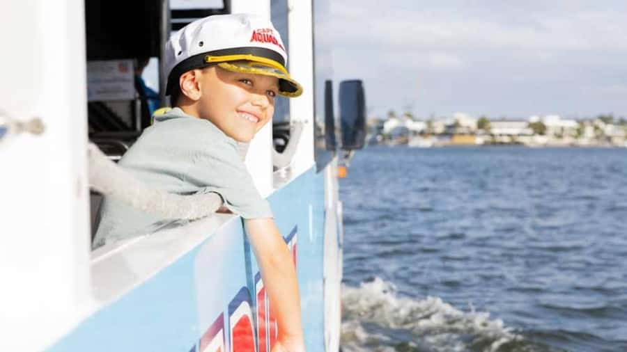 Gold Coast: 1-Hour Land and Water Duck Tour - Kids at the helm: steering the Aquaduck and the captain certificate