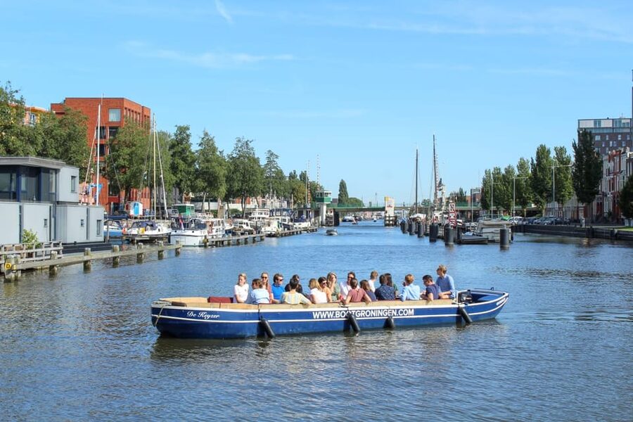 Groningen: Open Boat City Canal Cruise - The route and stops: from Westerhaven to the Martinitoren