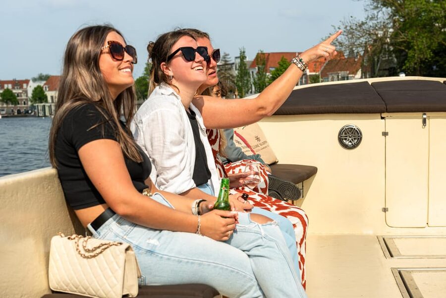 Haarlem: De Adriaan Windmill Tour + Open Canal Cruise - Boarding the 100% Electric Open Boat on the Spaarne