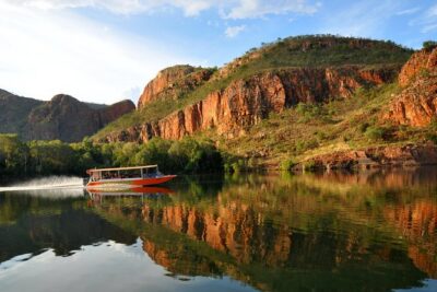 Ord River Cruise Experience with Riverside Lunch - From Diversion Dam toward Lake Argyle: what you’re really seeing