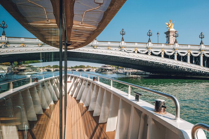 Paris Sightseeing Tour with Seine River Cruise from Disneyland® - Bridge views and onboard comfort (yes, you’ll care)