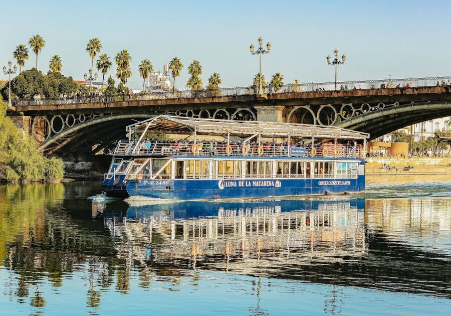 Seville: Guadalquivir River Cruise - Expo ’92 and the 1929 Ibero-American Exhibition pavilions from the water