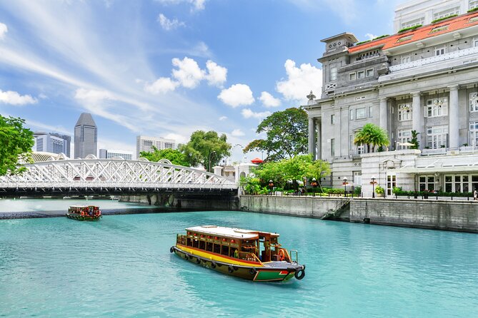 Singapore River Cruise, Night Garden Rhapsody & Spectra by CYT - Clarke Quay after dark: shophouses, river energy, quick stop