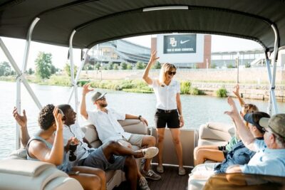 Sunset River Cruise: #1 in the US - McLane Stadium from the water: the “few fans get this view” moment