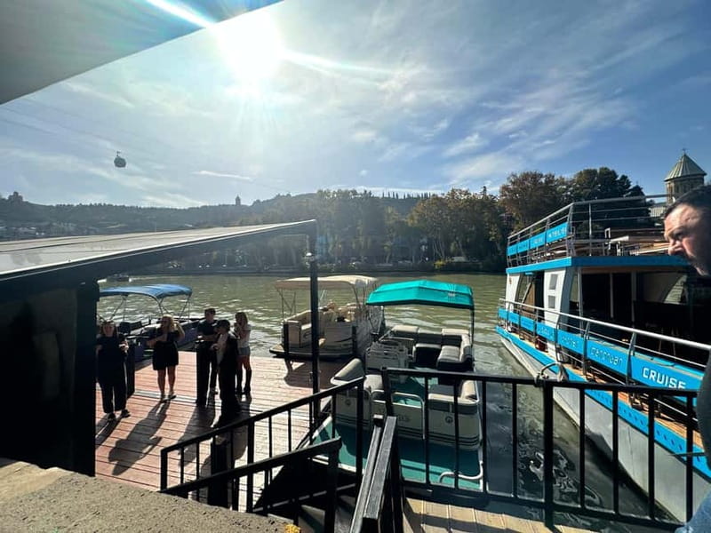 Tbilisi: River Sightseeing Boat Ride with Welcome Drink - Photo Angles From the Open Terrace (Including Sunset Timing)